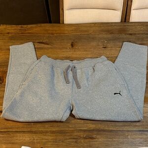Puma mens Light Gray Joggers